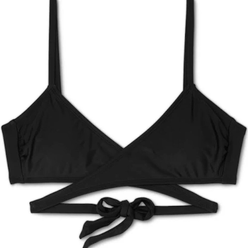 Bikini Top Xhilaration Black Wrap Small NWOT